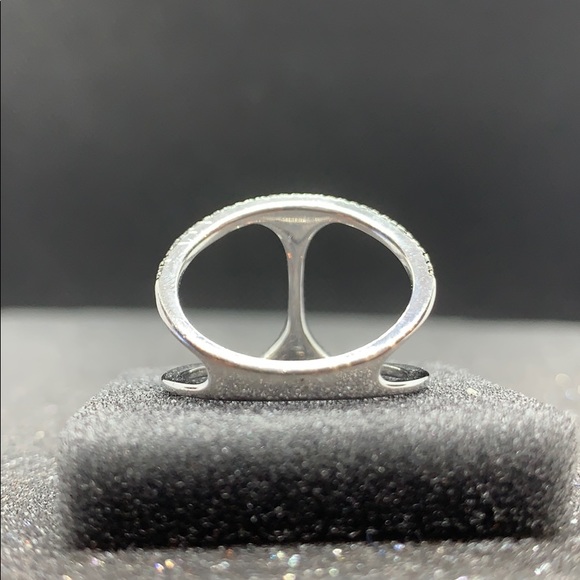 Carol Brodie 0.4ct Black Diamond 925 SS BridgeRing - Picture 7 of 8